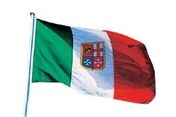 bandiera stoffa marina mercantile italiana 